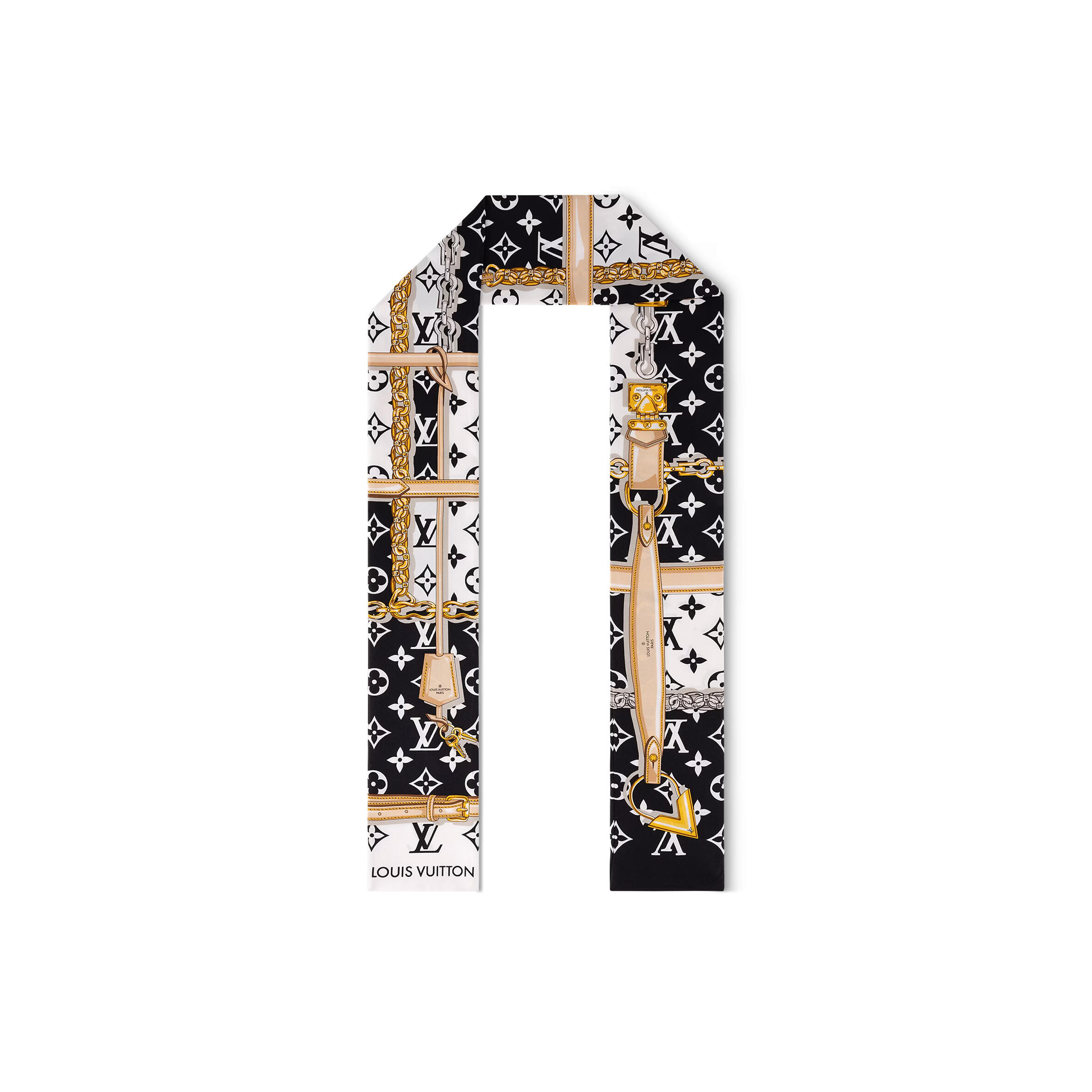 LOUIS VUITTON SCARF MONOGRAM CONFIDENTIAL BANDEAU M78656 (120*8cm)